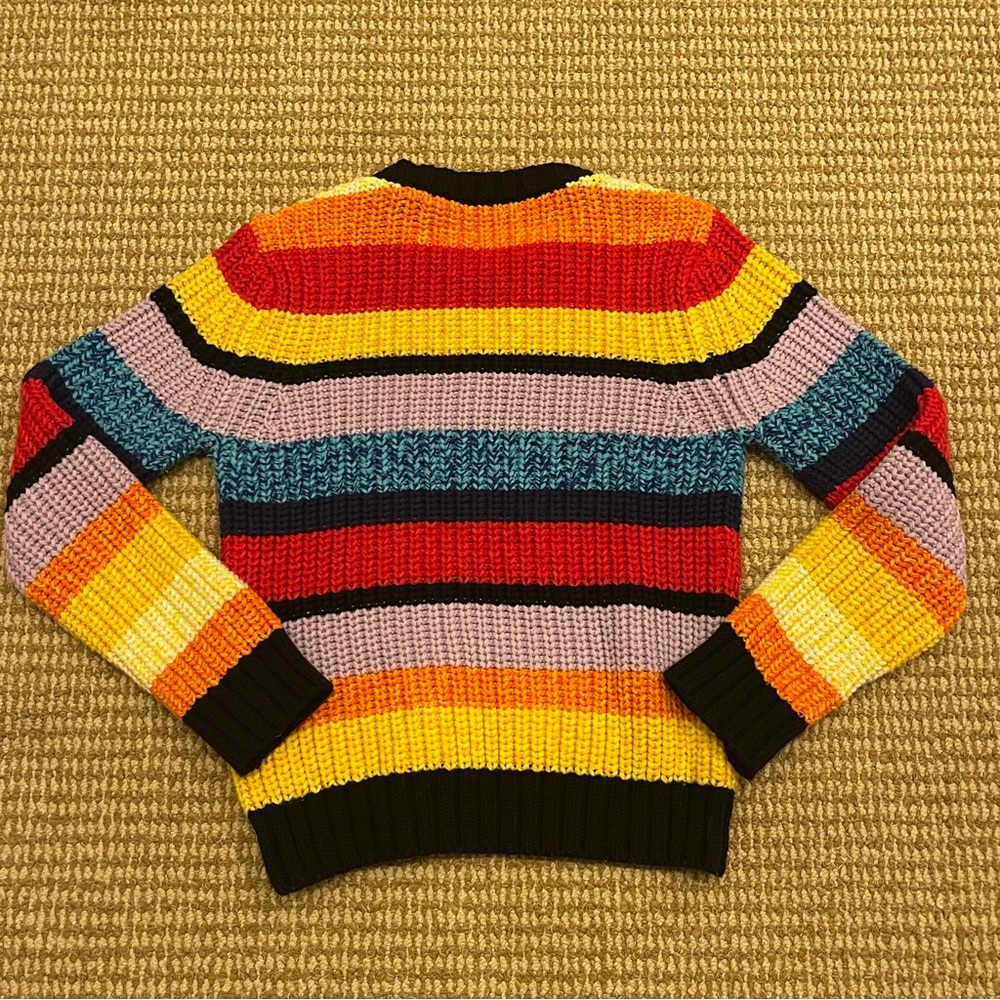 Alice + Olivia Barb Rainbow Striped Sweater Small - Picture 9 of 10